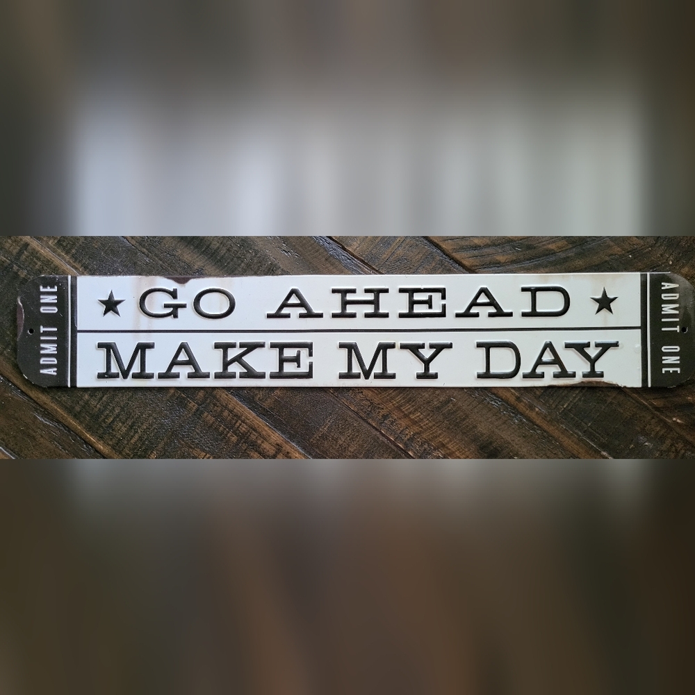 Movie tin sign